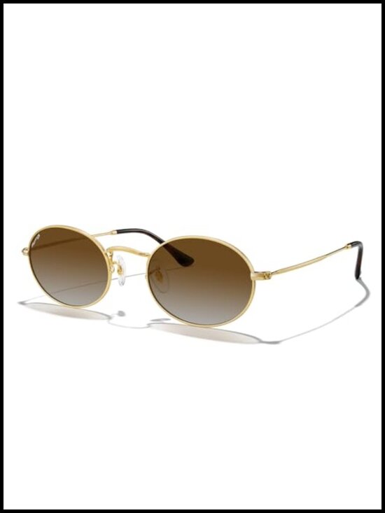 Oval Metal Polarized Sunglasses for Women Men Classic Vintage Shades main image 6